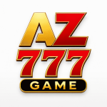 AZ777 Game logo with 777 gaming design on a simple background