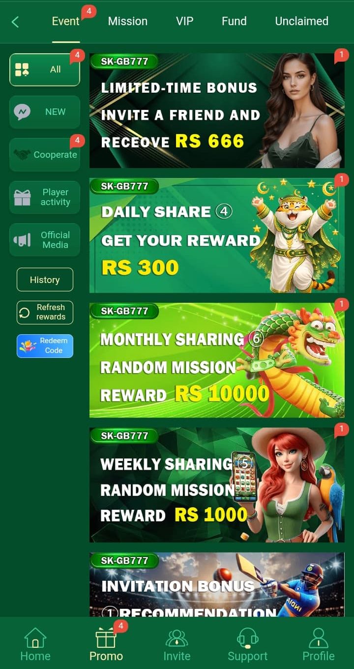SKGB777 Game promotions include welcome offers, daily rewards, referral opportunities, and other bonuses designed to add more value to the gaming experience.