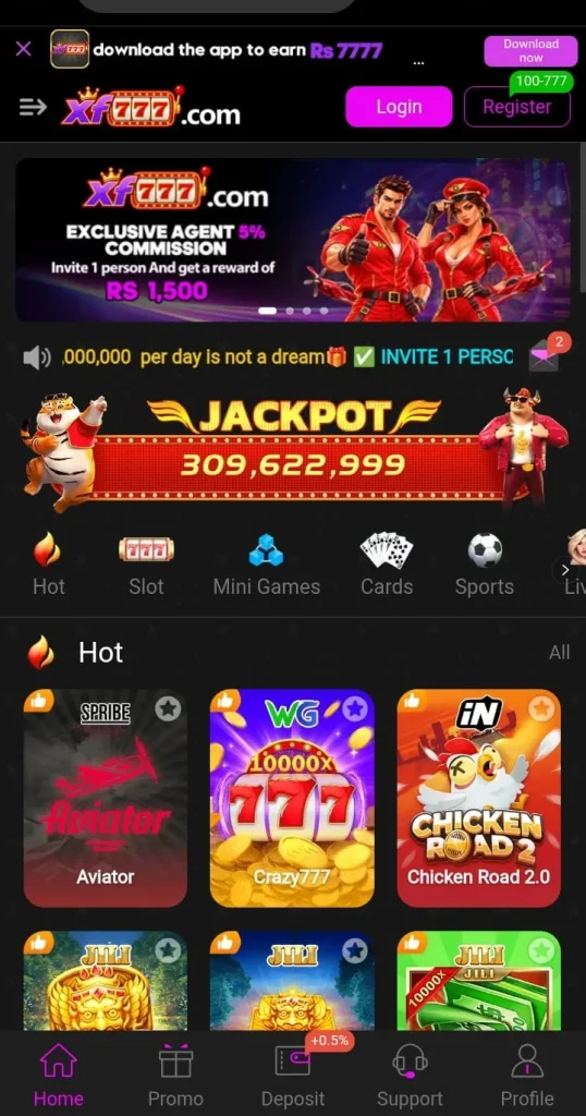 XF777 Game brings different games into one app, giving users plenty of options to explore and enjoy. From slots and mini games to cards, sports, and live games, there is something different to try.