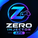 Zero Injector APK with a modern gaming-style logo and neon design